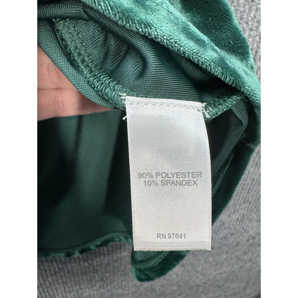 J. Jill Crushed Velvet Tank Top Womens Small Boxwood Green Square Neck Boxy NEW - Picture 5 of 10